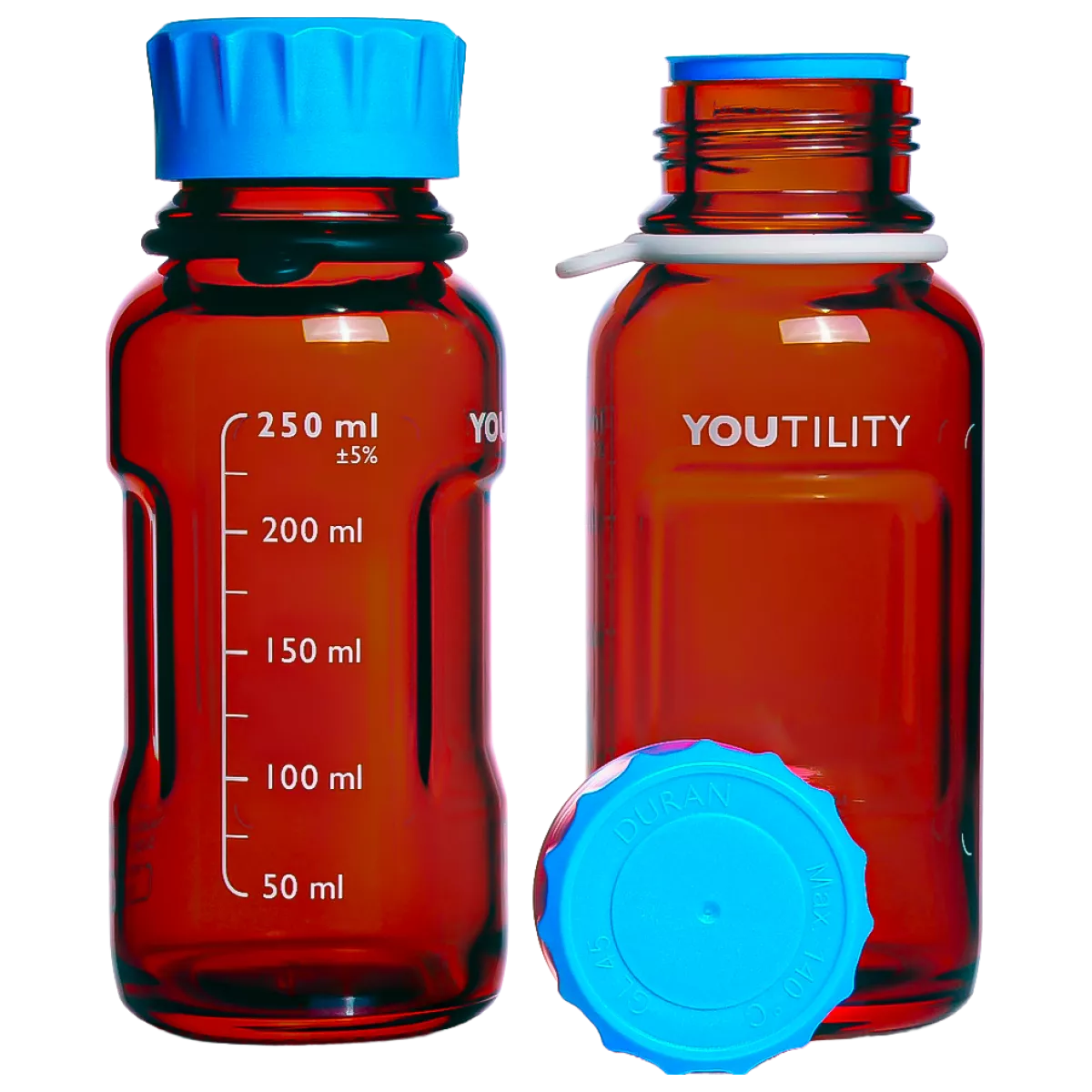 Банка для реактивов YOUTILITY 250 мл с крышкой, темное стекло, DWK (Schott Duran), 218863658