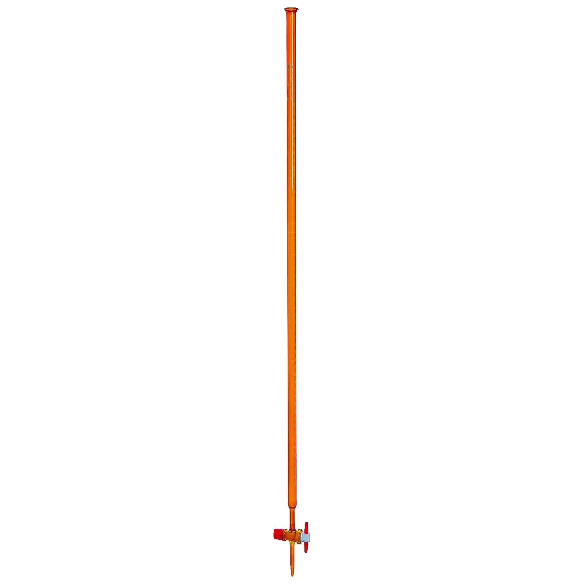 Бюретка с краном 100/0,2 мл, класс АS, кран PTFE, темное стекло, DWK (Schott Duran), 243363901