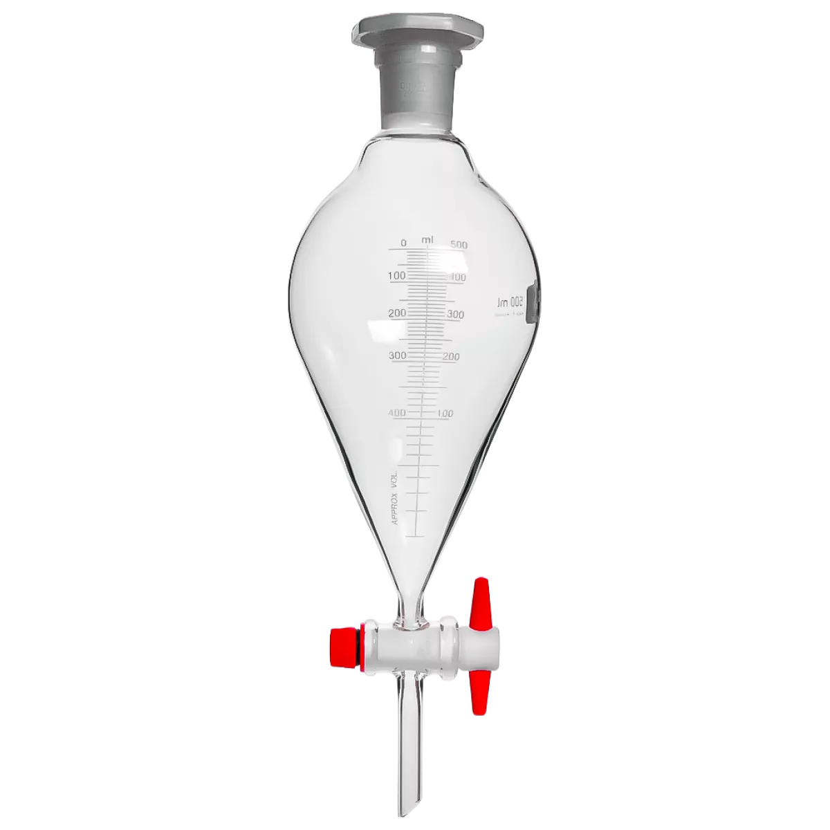 Воронка делительная 500 мл, грушевидная, с краном PTFE, DWK (Schott Duran), 1064807