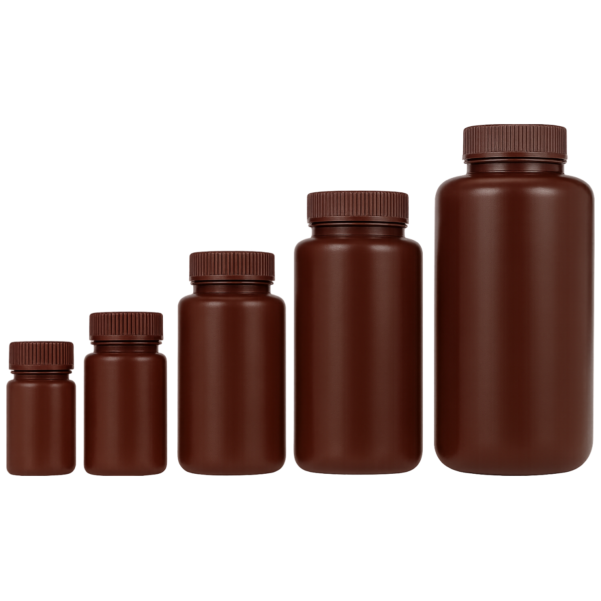 Банка темная Labtex 500 мл, широкое горло, нестерильная, PP, LT-RBEW-500B