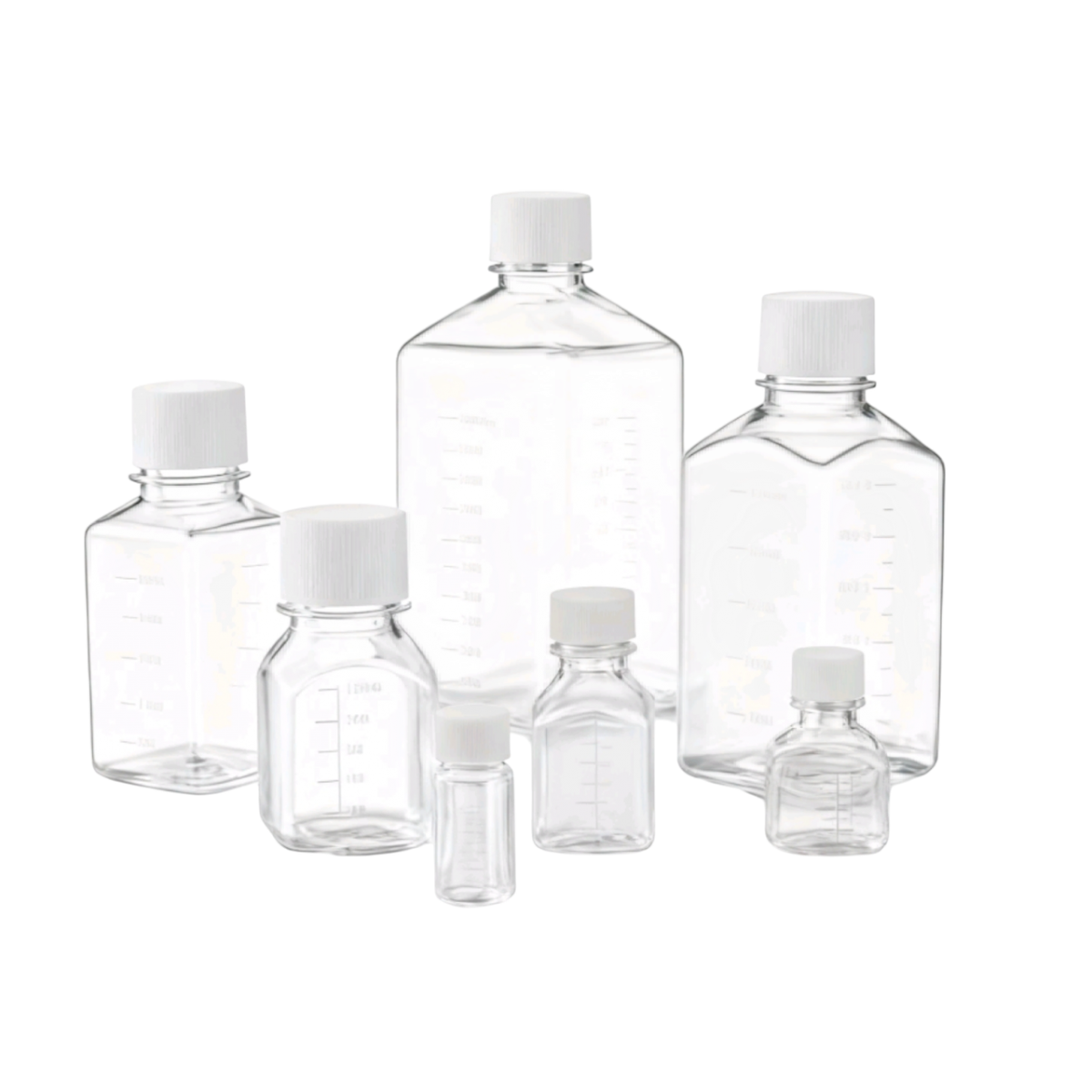 Банка для сред Labtex 125 мл, градуированная, стерильная, квадратная, PET, LT-CMB-125E