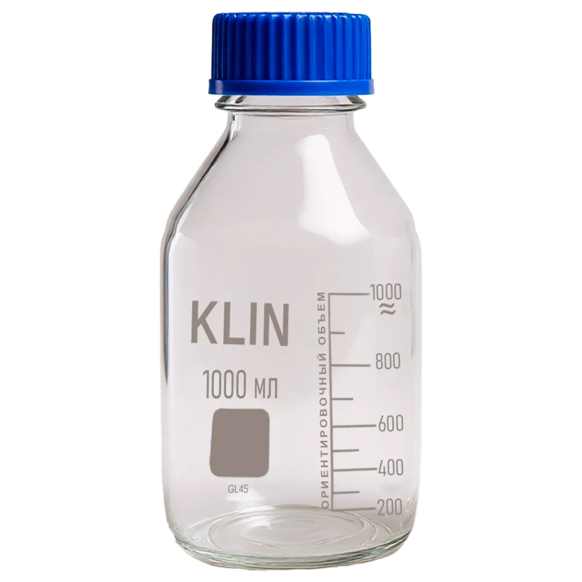 Банка с крышкой 1000 мл градуированная GL 45, KLIN