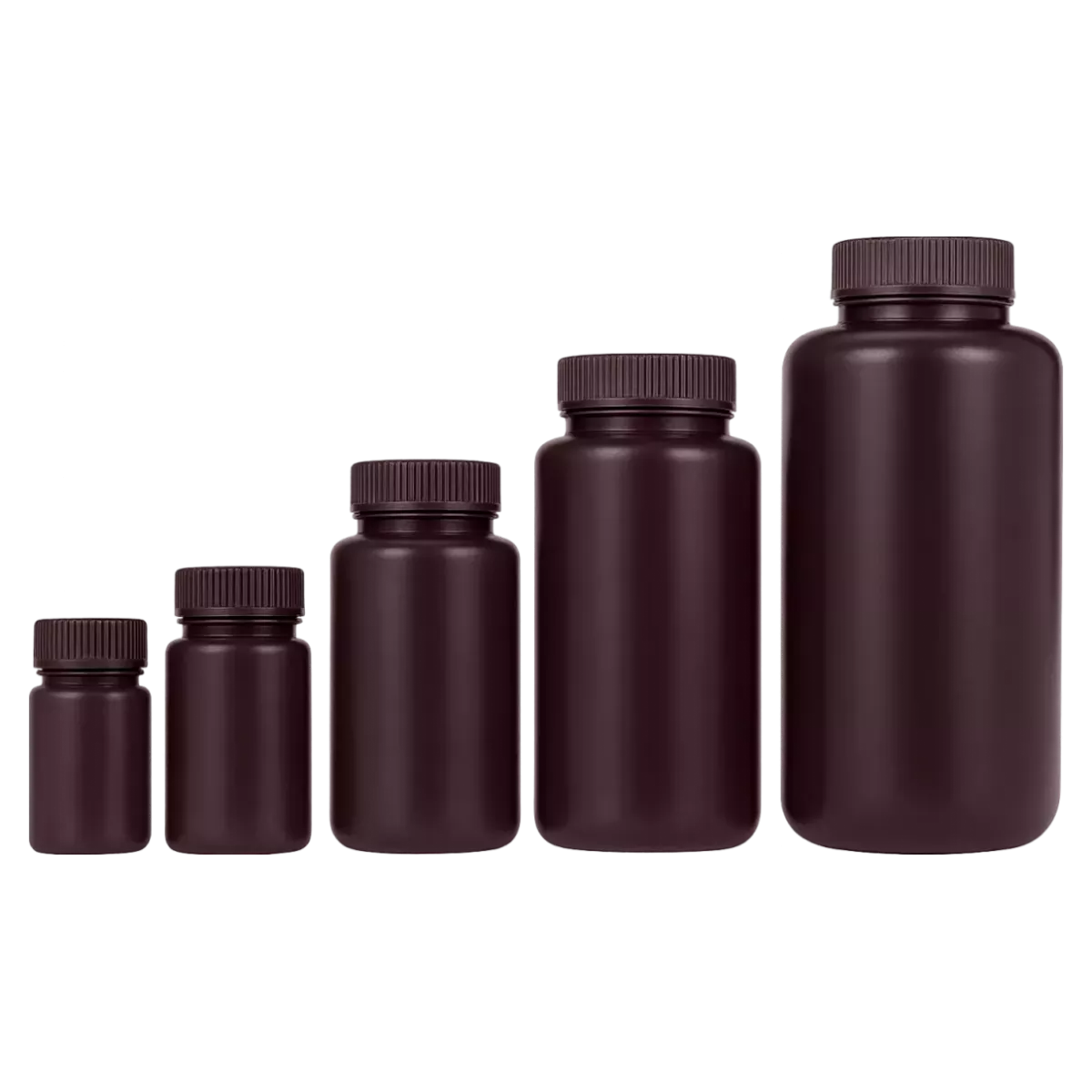 Банка темная 500 мл, широкое горло, нестерильная, HDPE, Labtex
