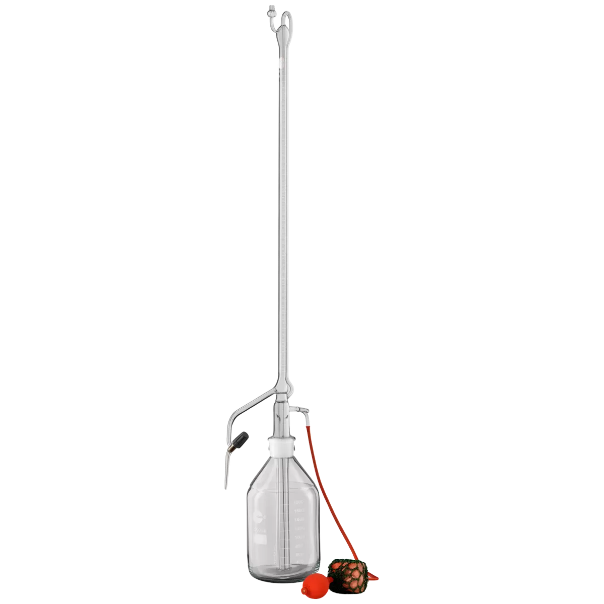 Бюретка 10/0,05 мл, с автоматическим нулем, с PTFE краном, класс А, Borosil, 2153006D