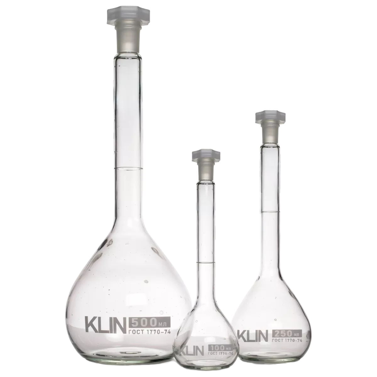 Колба мерная 2а-25 мл, 10/19 пластиковая пробка, 2 класс, KLIN