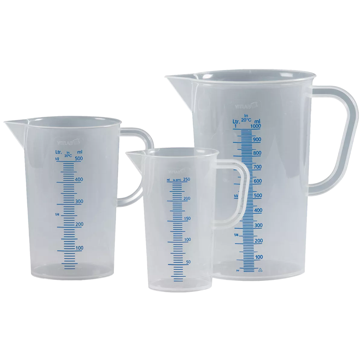 Кружка мерная 250 мл РР цветная шкала, Vitlab 440081