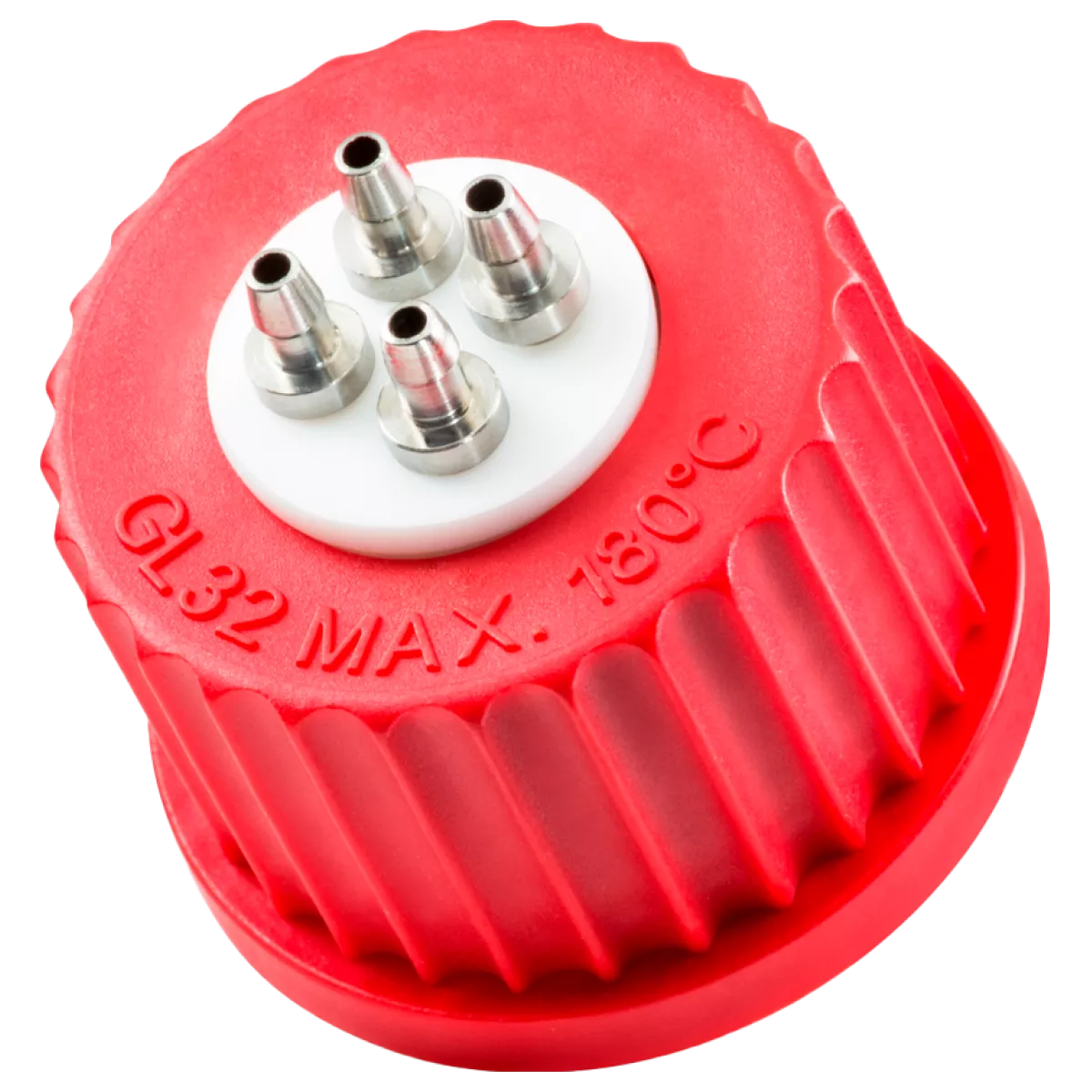 Крышка винтовая GL 32 PBT c 4 портами из стали, DWK (Schott Duran), 292621903