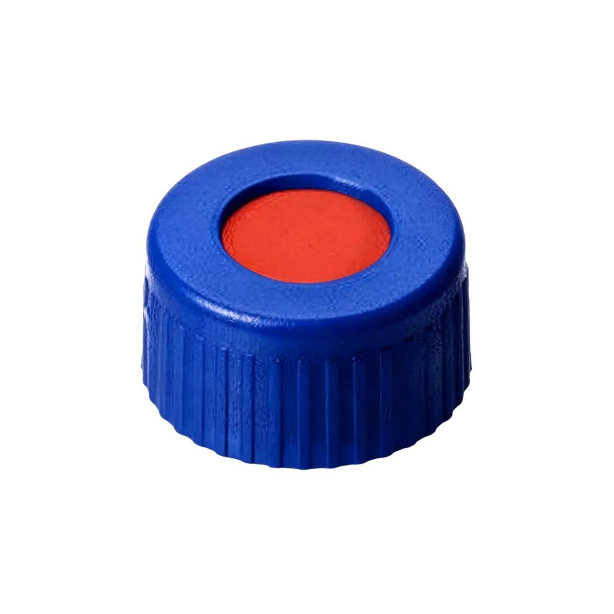 Крышки для виал винтовые ND9 полипропилен, синие, септа белый PTFE / красный силикон, 100 шт, LT-7819, Labtex