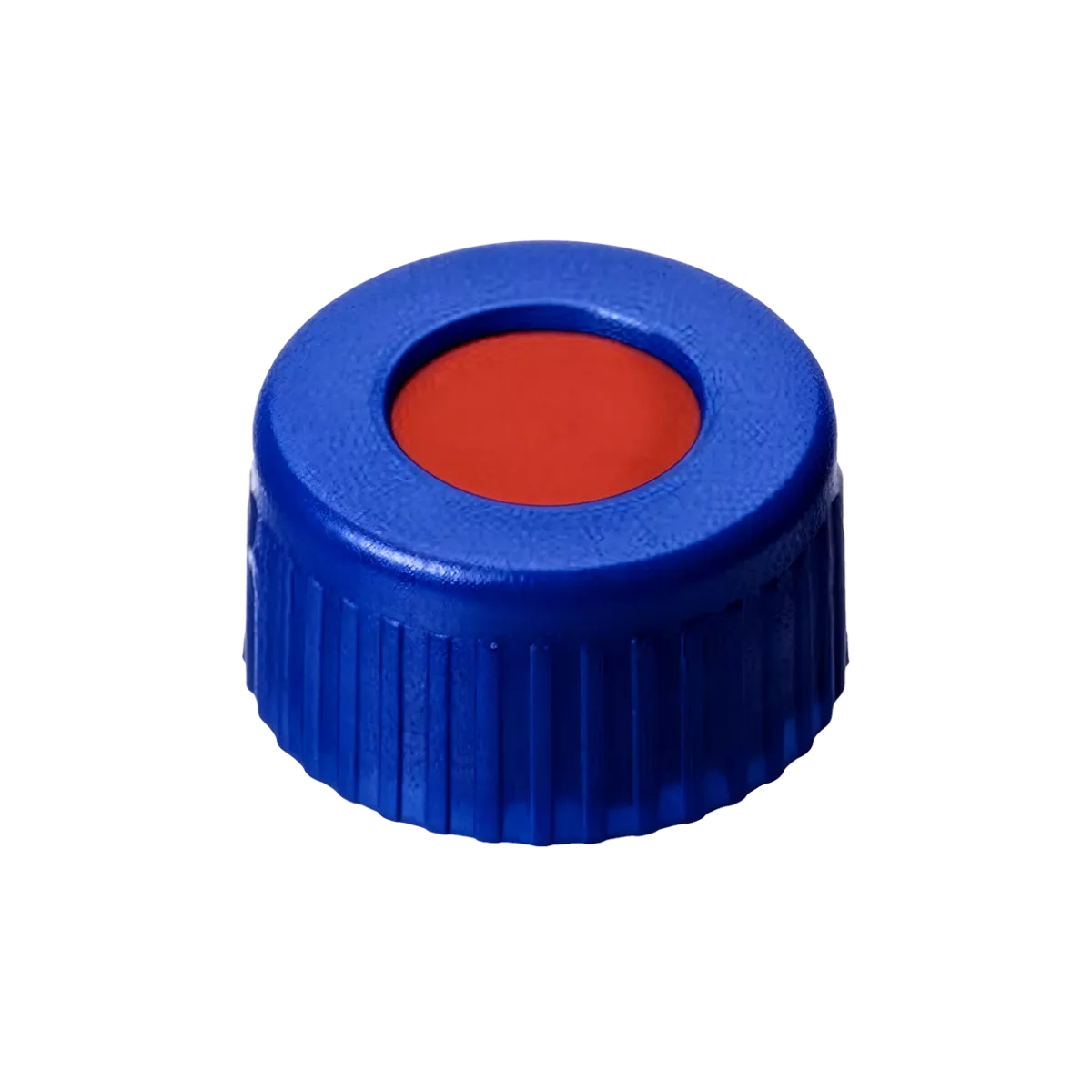 Крышки для виал винтовые ND9 полипропилен, синие, септа красный PTFE / белый силикон, 100 шт, LT-7817, Labtex
