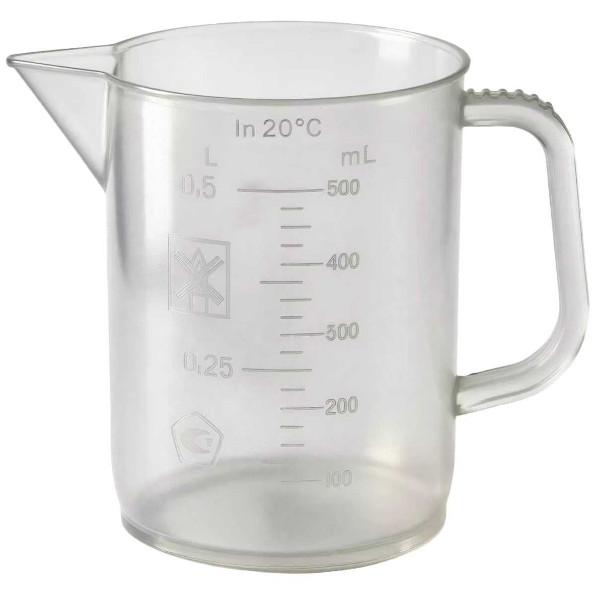 Мензурка с ручкой пластиковая