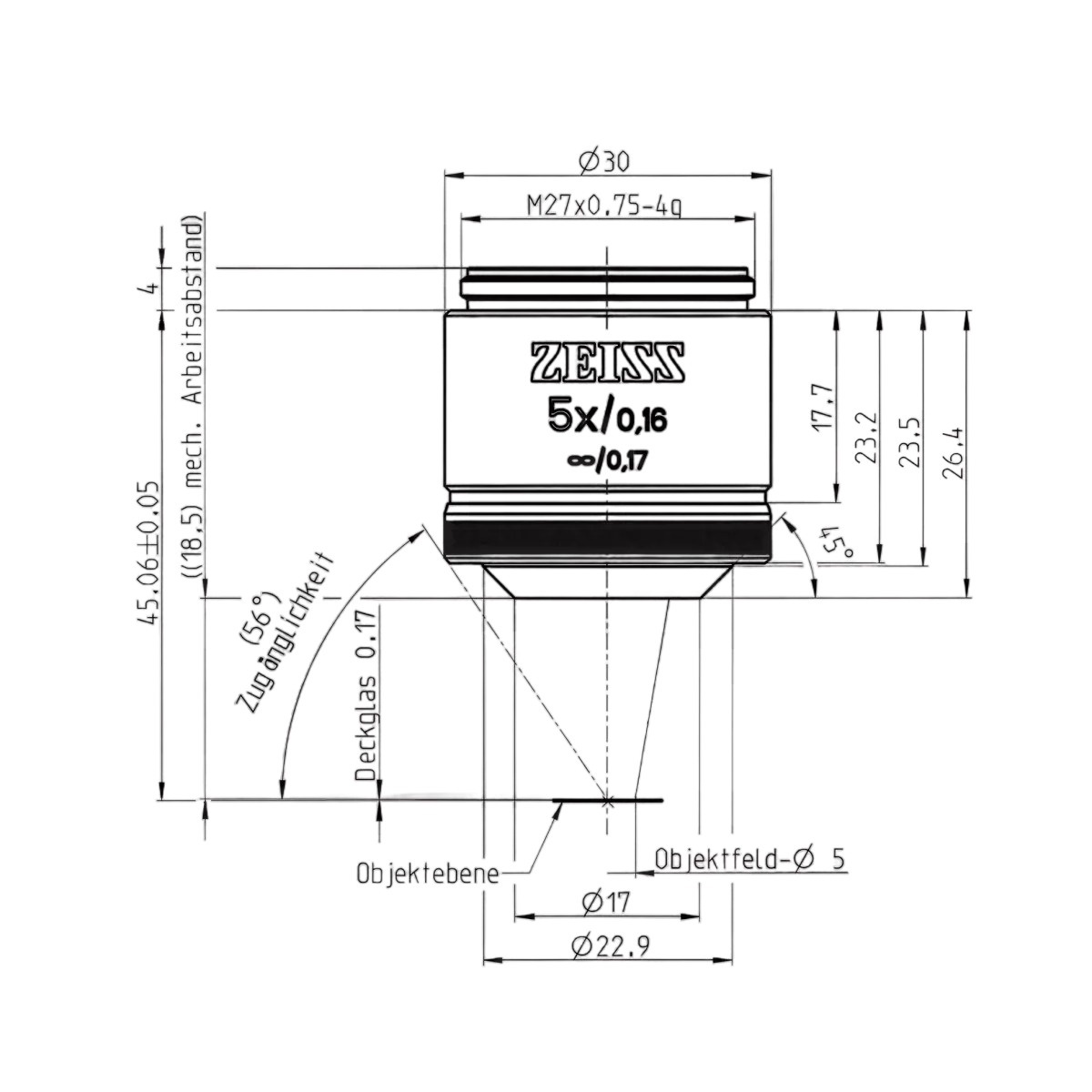 Объектив EC Plan-Neofluar 5x/0.16 M27, Zeiss