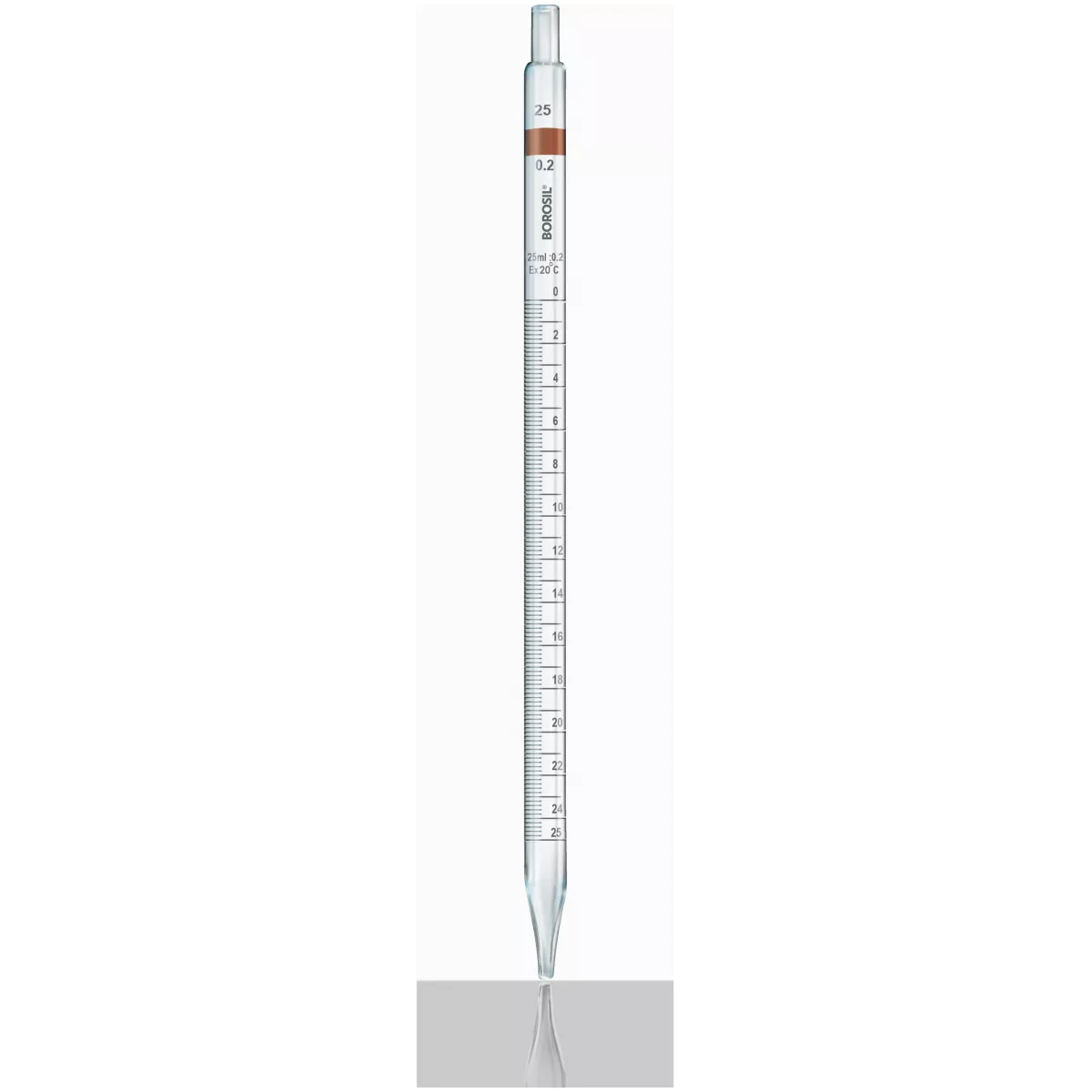 Пипетка 1/0,01 мл, тип 3, полный слив, класс AS, Borosil, 7039001A