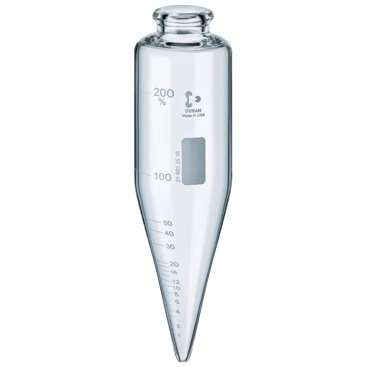 Пробирка 100 мл центрифужная ASTM D96, API 2500 , 6 шт, DWK (Schott Duran), 216032508