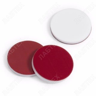 Септа для винтовой крышки ND9 красный PTFE/белый силикон размеры 9 х 1 мм, 100 шт LT-7812