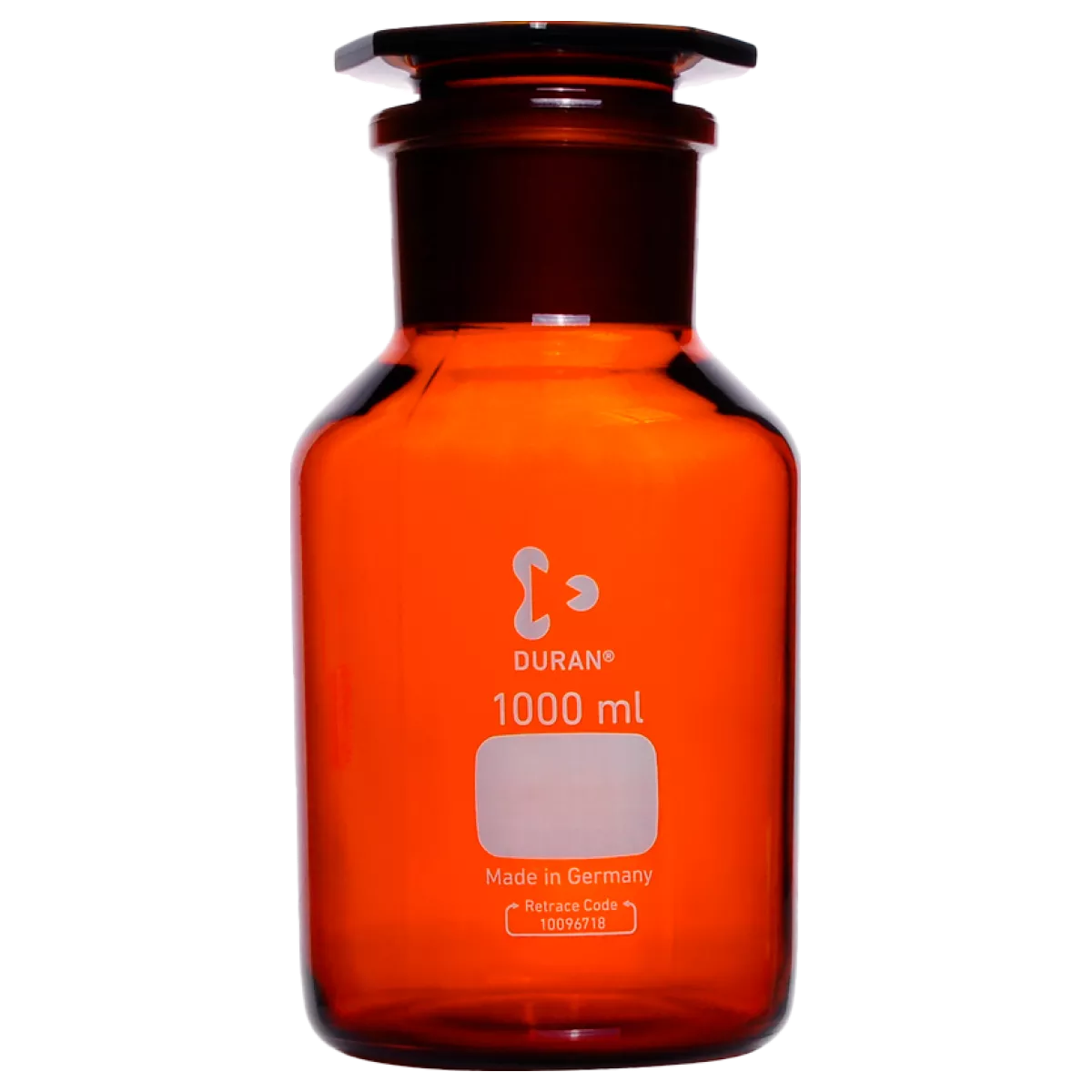 Склянка для реактивов 2000 мл, темная, широкое горло, DWK (Schott Duran), 211886305