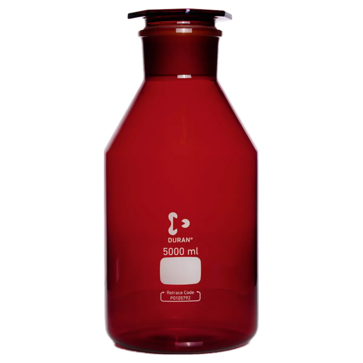 Склянка для реактивов 5000 мл, темная, широкое горло, DWK (Schott Duran), 211887301
