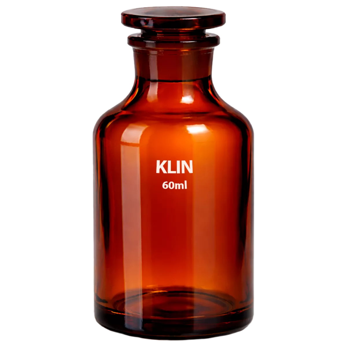 Склянка для реактивов KLIN 60 мл, темное стекло, широкое горло