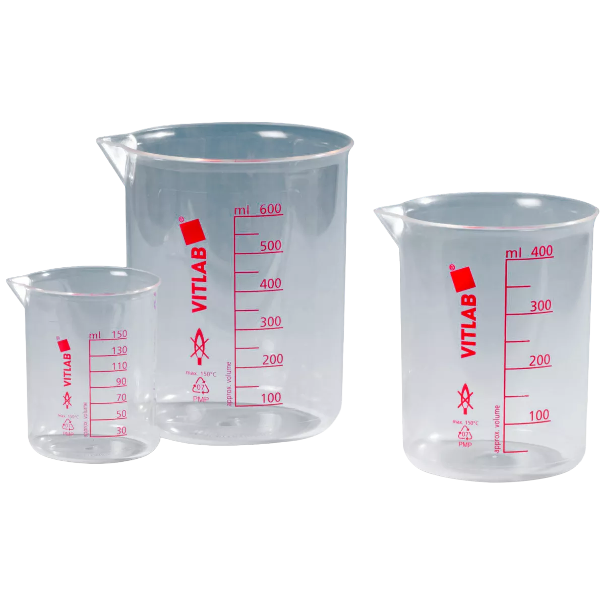 Стакан мерный 600 мл РМР, Vitlab 61203
