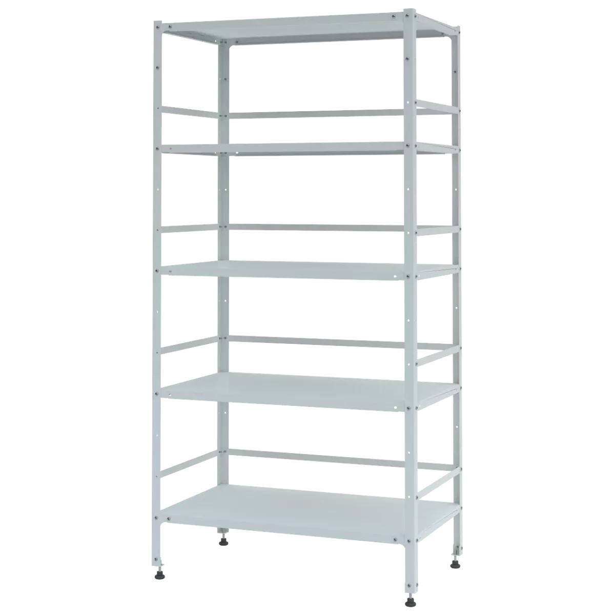 Стеллаж лабораторный с ограничителями ЛАБТЕХ СТ-13-4 (4 полки)