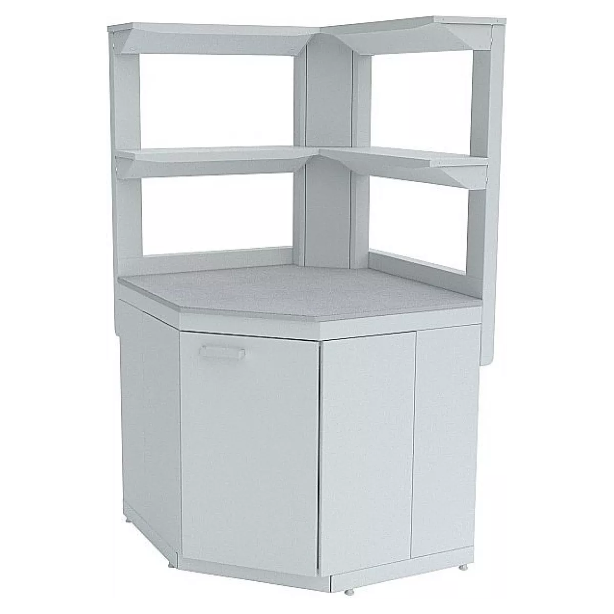 Стол угловой с 2 полками ЛАБТЕХ ЛК-950/650 СЛ (Lab HPL)