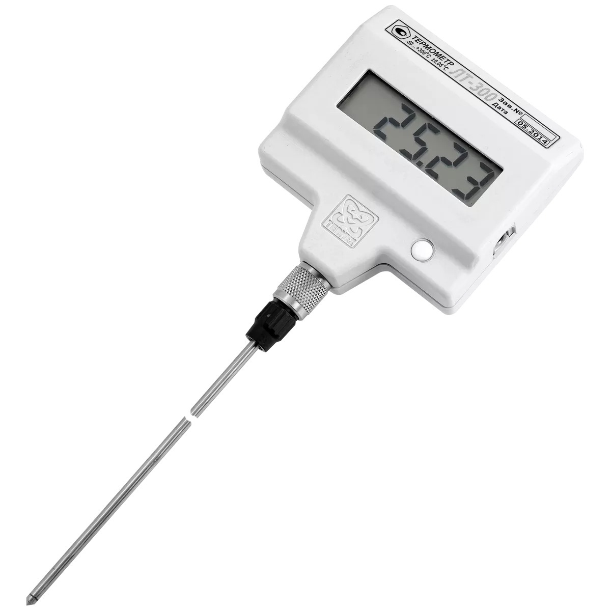 Термометр лабораторный электронный ЛТ-300-Ф, -50...+300°С, датчик - фторопласт, поверка, Термэкс