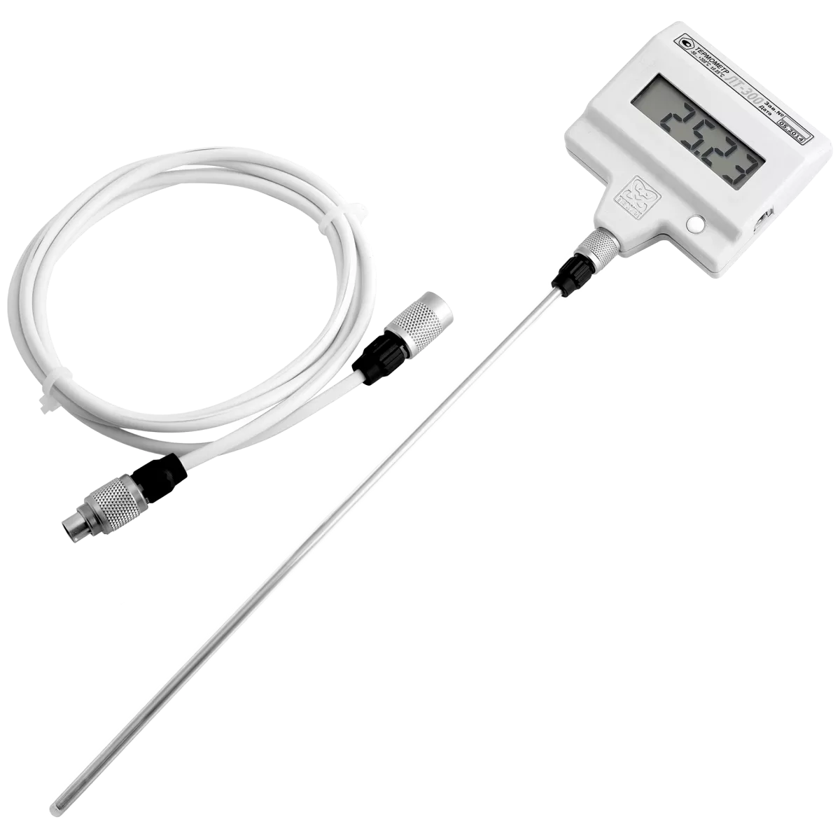 Термометр лабораторный электронный ЛТ-300-Н-ТС, -50...+300°С, датчик - нерж.сталь, термост. кабель, поверка, Термэкс