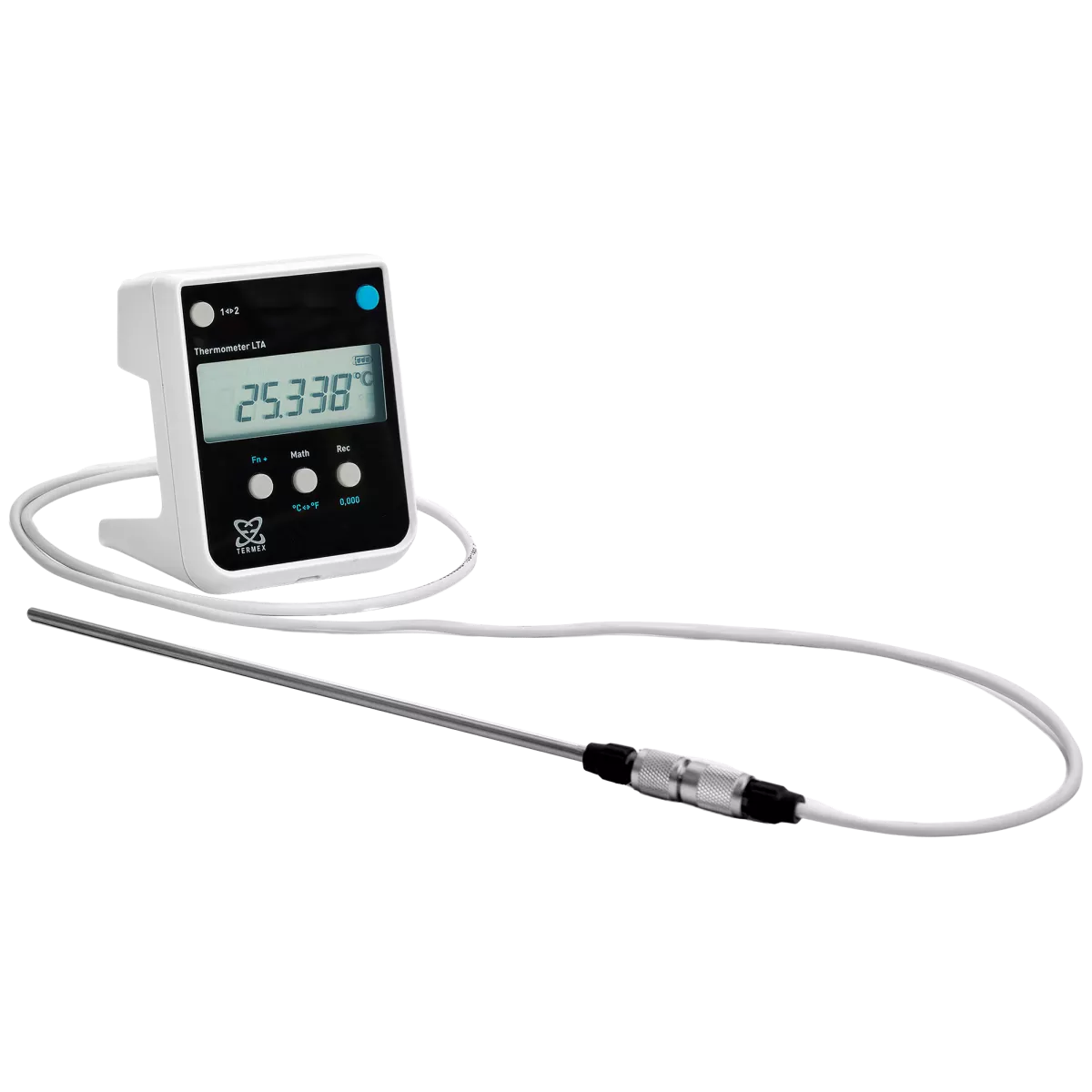 Термометр лабораторный электронный LTA-МФ, -196...+300°С, датчик - фторопласт, 250 мм, поверка, Термэкс