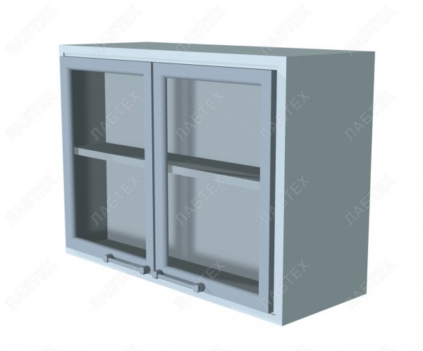 Шкаф настенный ЛАБТЕХ-ТШ-21, стеклянные дверцы, 830*320*600